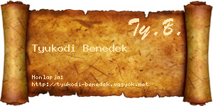 Tyukodi Benedek névjegykártya