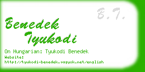 benedek tyukodi business card